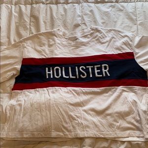 Hollister boyfriend t-shirt crop top